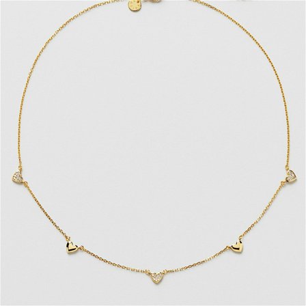 Bling Heart Halskette - 18K VERGOLDETES STERLINGSILBER