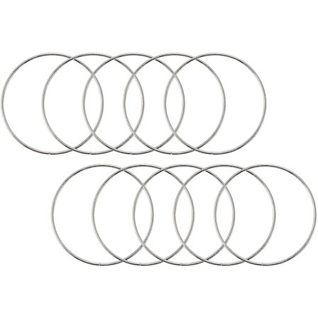 10 kappaletta 4 tuuman hopeiset metallirenkaat Fl-vanteet seppele makramee S-rengas askarteluun