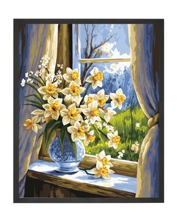 Paint By Numbers Narsissit auringonvalossa