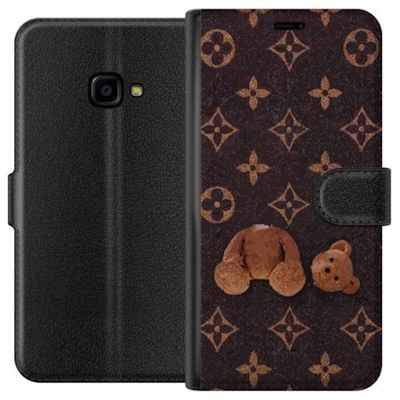 Kompatibelt Lommeboketui til Samsung Samsung Galaxy Xcover 4 Grafiskt monogram mønster med en stilisert teddybjørn i en kunstnerisk stil