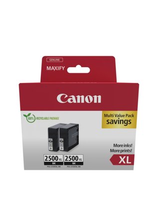 Canon PGI-2500XL BK Twin Pack - 2-pack - XL - svart - original - blekkbeholder