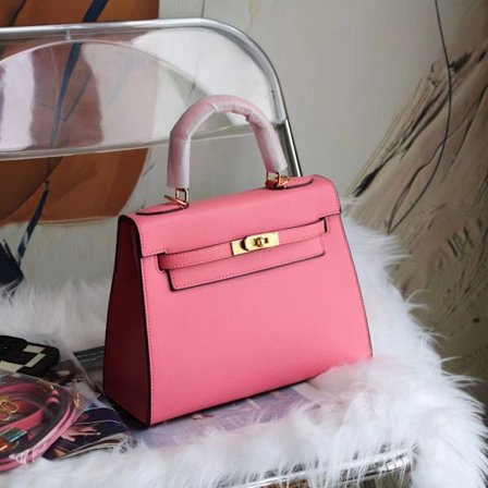 Håndlavet pink dametaske skuldertaske medium 25x10x19 pink medium størrelse: 25*10*19