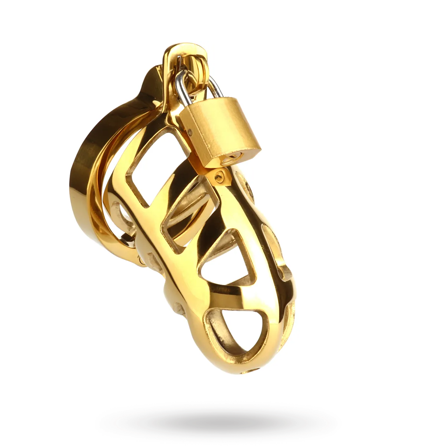Mr. Steel Brutal Chastity Cage Gold