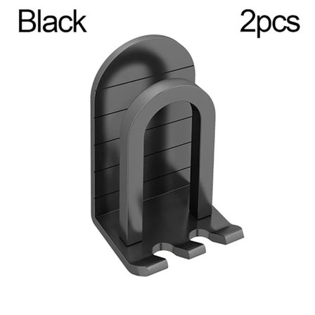 2 st Tandborsthållare Tandborstehylla SVART Svart