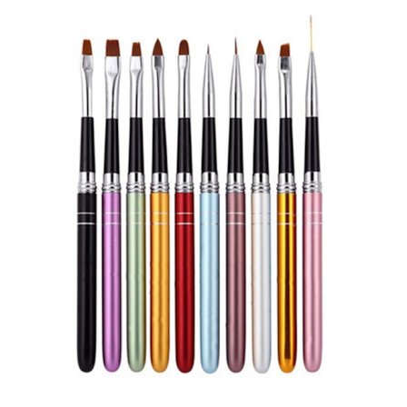 Nagelborste set 10-delad borste nagelgel borste nagelborste set borste set