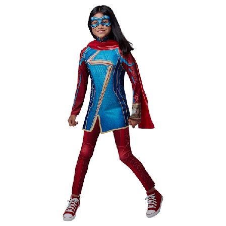 Ms Marvel Flickdräkt för flickor 7-8 år Röd/Blå Red/Blue 7-8 Years