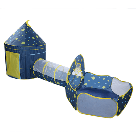 3-in-1 lastenteltta pallomeri ryömintätunneli tähtitaivas vauvan leikkitelttamaja