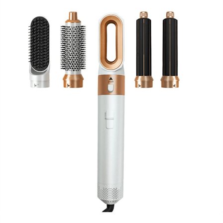 Kraftig luftkrøllingsstyler, negativ ionisk hårføner med 3 varmeinnstillinger, 1000W børsteløs motor for rask tørking, multi-hårstyler med auto