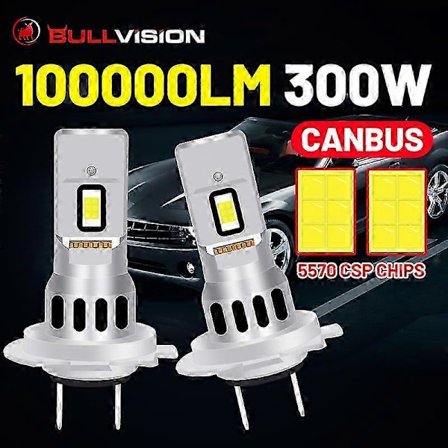 100000LM H7 LED-lys til lastbiler 24V Canbus-kompatible