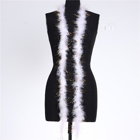 2M Fjær Fjær Boa Strip HVIT