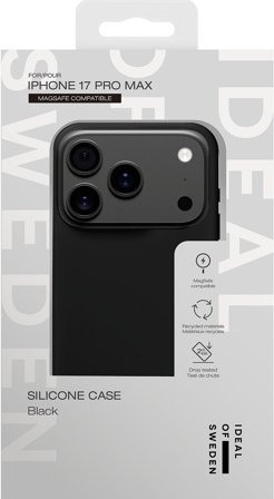 IDEAL OF SWEDEN Silicone Case MagSafe iPhone 17 Pro Max Black, Tøj & Bolig, Elektronik, Telefon & Mobiltilbehør