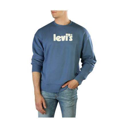 Levi's - Tröjor - Blå - Herr - Storlek: L, Herr, Storlek: L