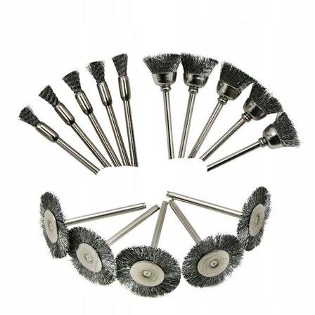 Metalbørstesæt til Boremaskine 15 Dele – Effektiv Rust- og Malingfjerning | 3 Størrelser | Universal Brug