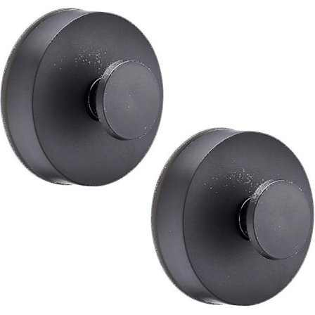 Sorte sugekoppkroker for bad, for teklapper, for badehåndklær (2 stk)