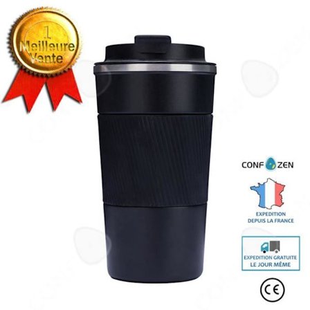 Kaffekopp - CONFO - Isolerad - Rostfritt stål - 500ML - Bärbar och vattentät