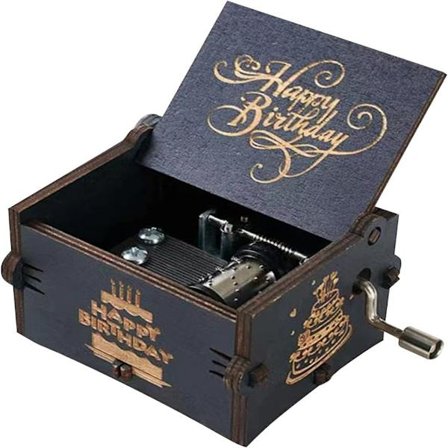 Træ Hand Music Box Otte Tone Box Dekoration træmalet