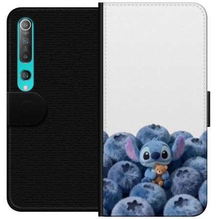 Kompatibelt Lommeboketui til Xiaomi Xiaomi Mi 10 5G Søt blå karakter blant blåbær med bamse i mykt og lekent illustrasjon
