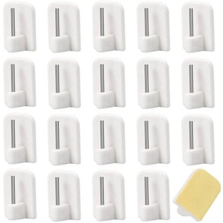 50 stk. Selvklæbende Gardinstangs Kroge Beslag Gardinstænger til