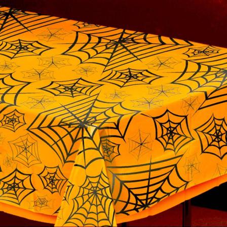 Halloween orange dug med edderkoppespind plast Orange