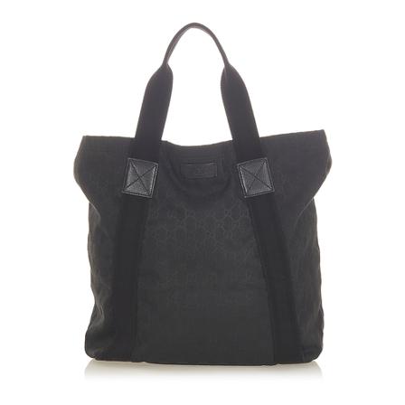 Gucci Vintage Pre -owned GG Canvas Web Tote Tas , Zwart , Dames , Maat: ONE Size Vintage Tassen