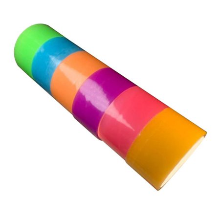 6x Fargerike Klistrete Ballrullende Bånd Lysende 2.36 Bred DIY-Lagging