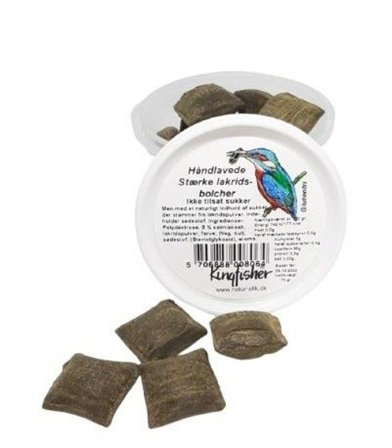 Kingfisher Lakridsbolsjer Ekstra Stærke 75 g, Helse & Madvarer, Snacks, Lakrids & Vingummi