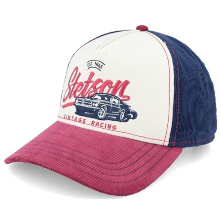 Stetson - Wit trucker Cap - Vintage Racing Wine/Off White A-Frame Trucker @ Hatstore