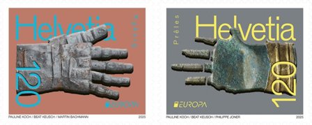 Schweiz - EUROPA 2025 Nationale arkæologiske opdagelser - Postfrisk sæt 2v