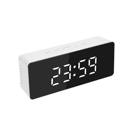 Sengeur, højlydt vækkeur med stort LED-display, plug-in simpelt grundlæggende digitalt ur med USB-ladeport, dæmpbar 14*6*3.3cm