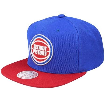 Mitchell & Ness - Detroit Pistons Team 2 Tone 2.0 Royal/Red Snapback Snapback Blue Cap - NBA @ Hatstore