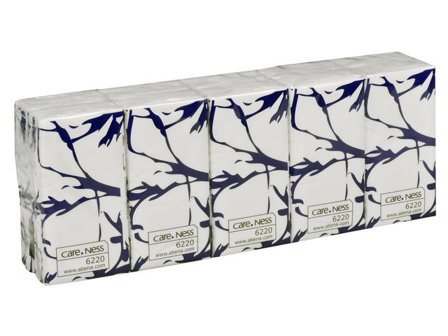 ABENA Careness Excellent ansiktsservett, 3-lagers, 10 ark vit 10/fp - Lyreco - Städ och hygien - Tvål och hygien - Ansiktsservetter och näsdukar