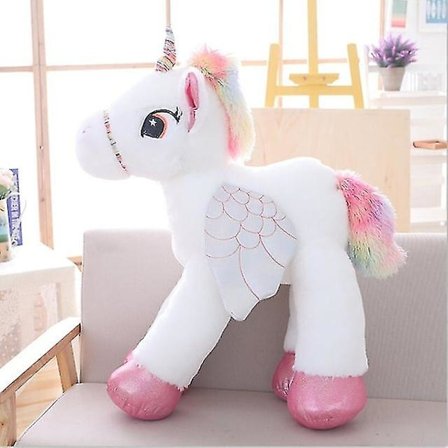 1 stk 50/60/90cm Kawaii Enhjørning Plysjleker Gigant Fylt Dyr Hesteleker for Barn Myk Dukke Hjemmedekor Elsker Bursdagsgave