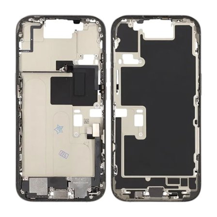 iPhone 16 Pro Back Cover Middle Frame Original Natural Titanium With Small Parts