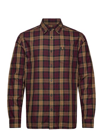 Fred Perry Tartan Twill Shirt - Brown - M
