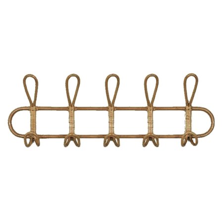 Dekorativa rustika rottingväggkrokar 3 krokar/5 krokar Hängande klädhängare