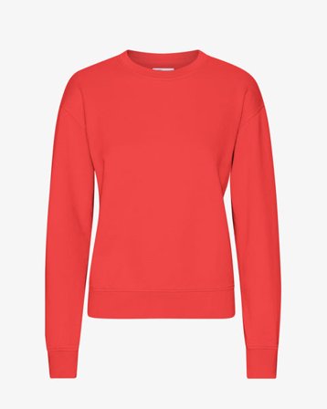 Women Classic Organic Crew - Red Tangerine