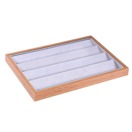 Smykkebakker Fløjls Smykke Skuffe Bakke Smykke Opbevaringsæske Til Halskæde Øreringe Bakke