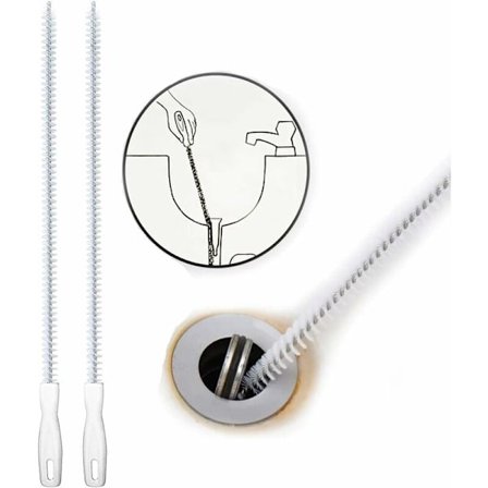 2-pack rengöringsborste för handfat och avlopp, hushållsavloppshår