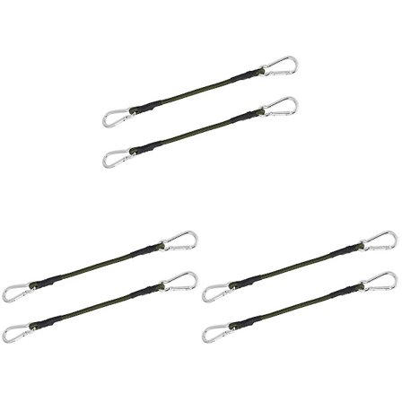 6 stk. strikk med spenne, klatrestrikk, campingstrikker