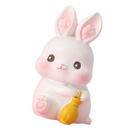 Kaninfigur i harpiks for hjemmeinnredning, gaver til soverom, kjøretøy, paraply