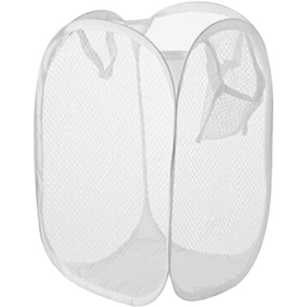 Hengende klesvaskurv, sammenleggbar skittentøyspose, sammenleggbar netting