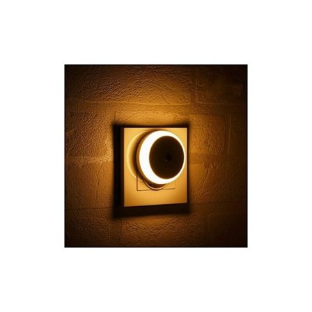 Set med 2 LED-nattlampor, skymningssensor, energieffektiv, varmvit, för sovrum, badrum, kök etc.