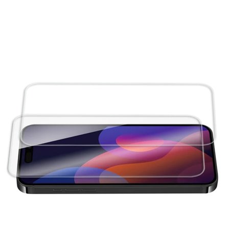 2-Pack - iPhone 15 Plus skjermbeskytter i herdet glass