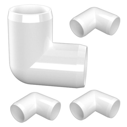 4 stk Albue PVC Fitting PVC Fitting Connector Hjørne Fitting