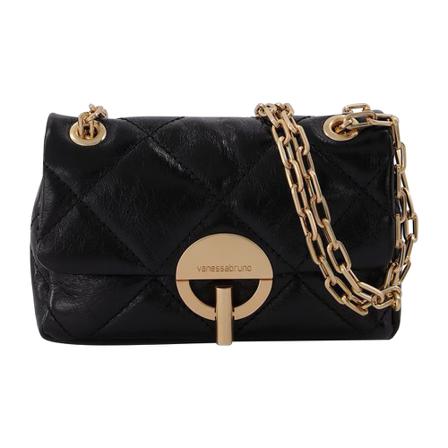 Vanessa Bruno, Nano Moon Bag Zwart, Dames, Maat:ONE Size,Katoen
