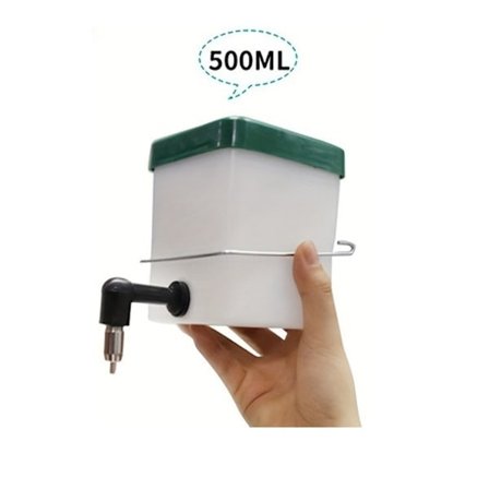 Pieneläintarvikkeet Kani Hamsteri Vedenruokinta Automaattinen Juomalähde Suuri Kapasiteetti 1L/500ml, Sopii Kaneille, Marsuille, Linnuille 500ml