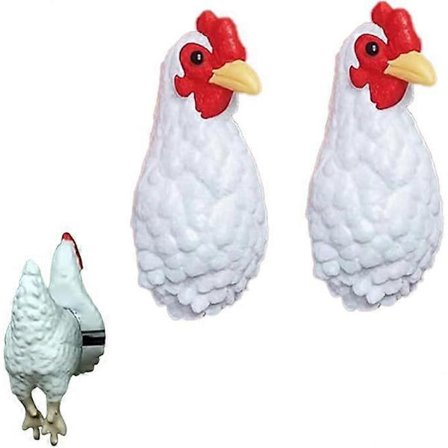 Håndmalede Kyllingeøreringe Hypoallergeniske Harpiks Høns Kyllinger Øreringe, Realistiske Mini Kyllinge Ørestikker, Dyre Hane Dråbe Dingle Øreringe, 