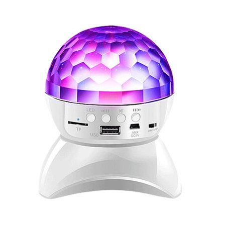 Bluetooth-høyttaler Disco Ball Led Creative 360 graders roterende nattlys, holdbar for barnerom og fester