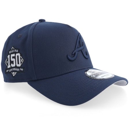 New Era - MLB Ble adjustable Czapka Z Daszkiem - "Hatstore Exclusive x Atlanta Braves 9FORTY 150 Anniversary Navy A-Frame Adjustable " @ Hatstore