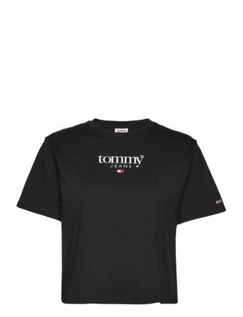 Tjw Classic Essential Logo 1 Ss T-shirt Top Sort Tommy Jeans